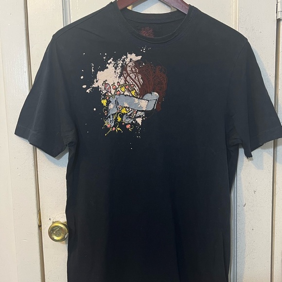 Old Navy Other - Men’s Small Distressed Navy Blue Tshirt by Old Navy w Abstract Design Preloved